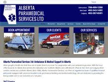 Tablet Screenshot of albertaparamedical.com